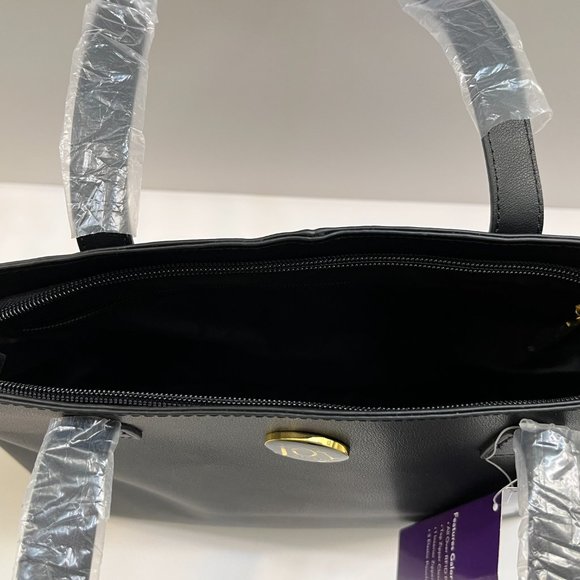 Joy Mangano Clothes It All E*Lite Leather RFID Safe Tote Black - NWT - Picture 9 of 10